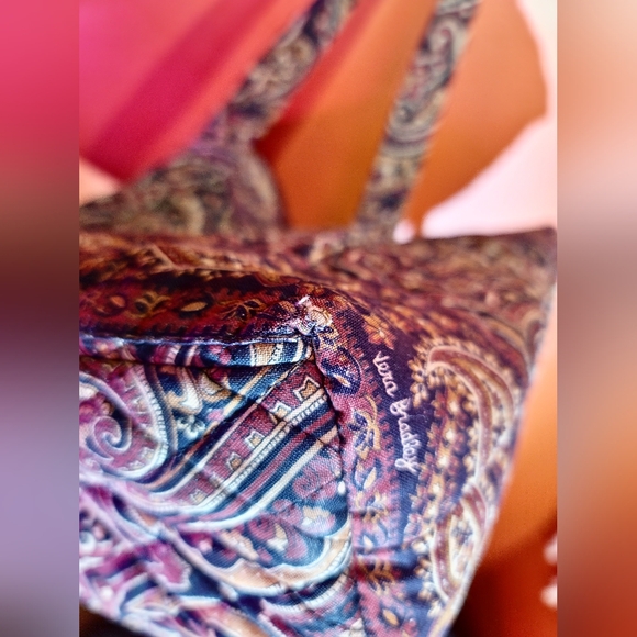 Vera Bradley Tote Medium Mocha Fall Print 1996 - Picture 11 of 11